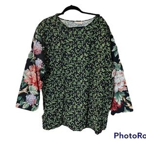 NWT Vintage Evelyn Ayers Tapestry Tunic Top 90’s Grandmacore Coastal Grandma